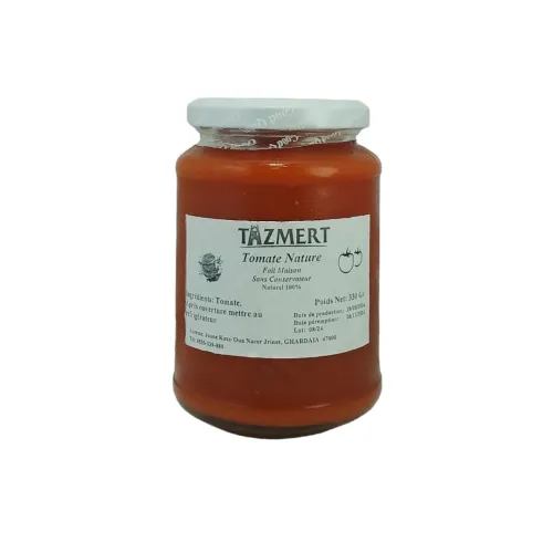 Tomate sauce nature fait maison 100% naturel et sans additifs 330 Gr