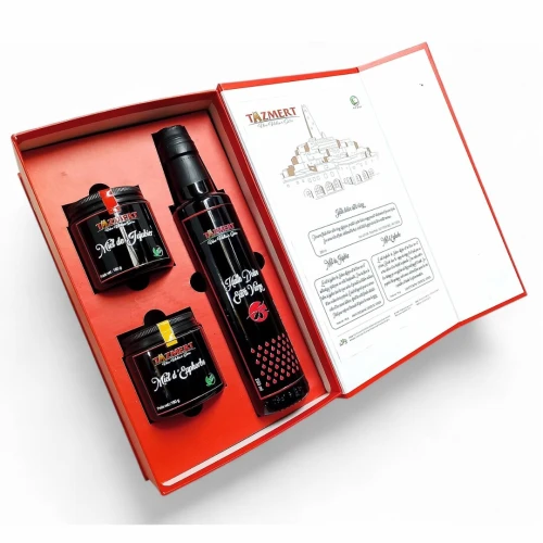 Coffret Trésor de la Nature : Miel de Jujubier & Euphorbe, Huile d'Olive Extra Vierge