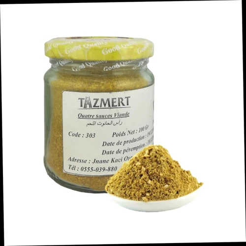 Quatre sauces viande (Ras El Hanout viande) Fait Maison 100% Naturelle 100 gr
