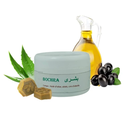 Préparation de Jeunesse & Réparation - Crème à l'Huile d'Olive Gel d'Aloès Pur & Cire d'Abeille 