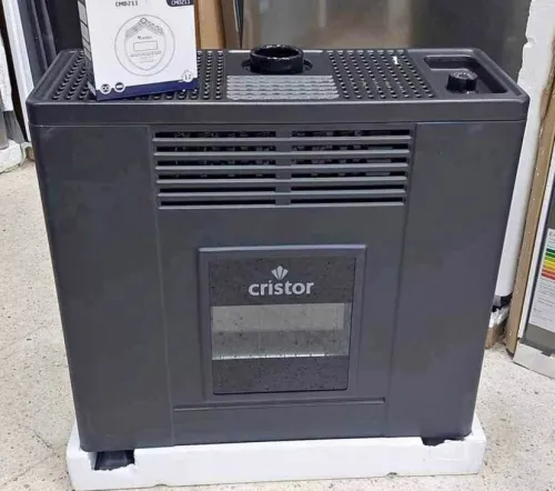 Promooo chauffage à gaz cristor 10kw noir ventilé 