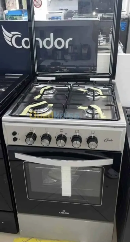 Cuisiniere cristor 55cm 4feux inox 