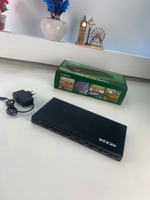 Répartiteur Vidéo HDMI 1x8 avec 8 Ports Compatible 4K  HDMI X8 موزع