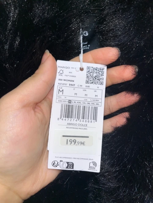 Manteau cachemire, la marque mango