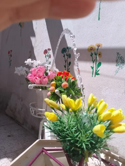 Support bac de  fleurs