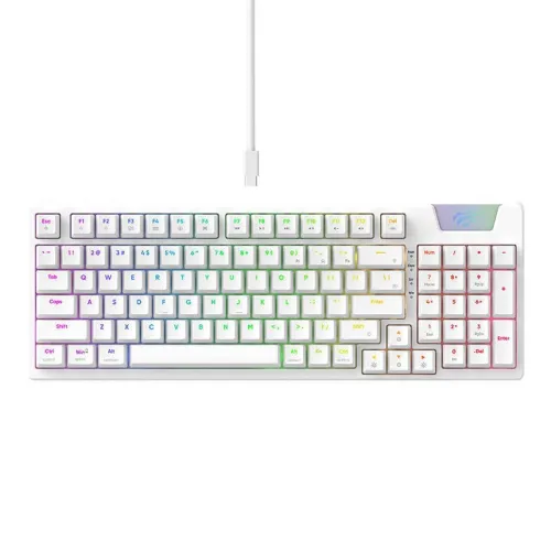 Clavier gaming RGB Havit KB885L - Blanc