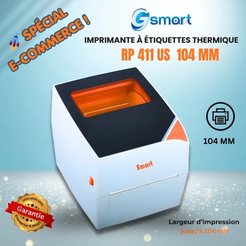 SPÉCIAL E-COMMERCE ! IMPRIMANTE À ÉTIQUETTES THERMIQUE RP 411 US  104 MM