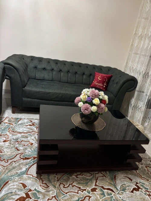 Salon Chesterfield vert bouteille