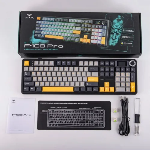 CLAVIER GAMING AULA F108 PRO MECANIQUE WIRELESS