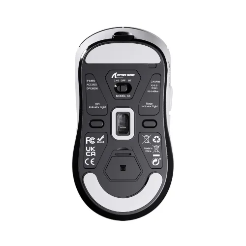 SOURIS ATTACK SHARK X3 WHITE WIRELESS