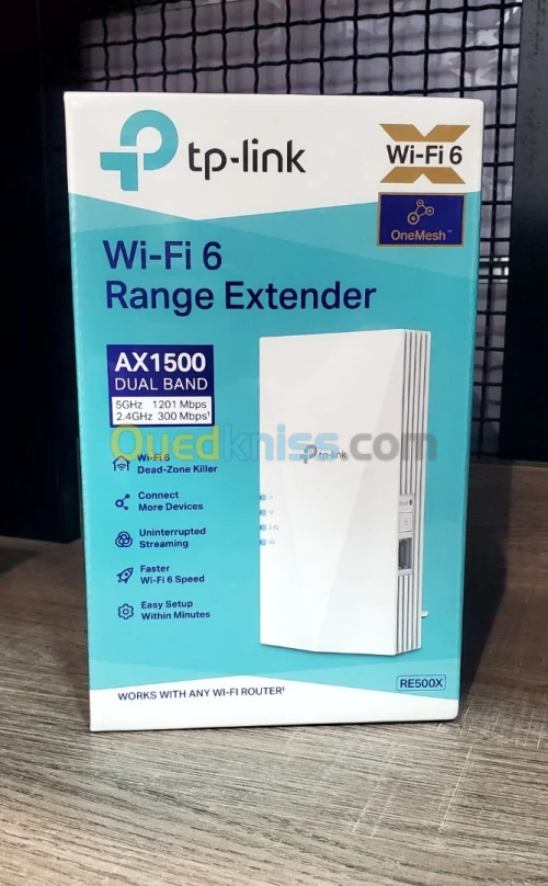 REPETEUR TP LINK RE500X WIFI 6 AX1500 BI BANDE