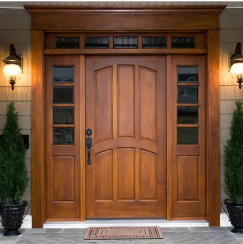 Portes en bois massif sapelli (sapele, sapelier) 