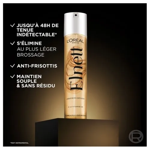 01 Laque L'Oreal Paris Coiffante Au Choix, Elnett, Fixation Forte Ou Extra Forte, 300 ml, Produit d'Origine