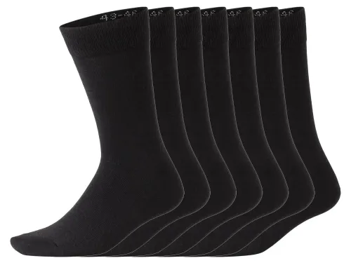 Esmara Pack de 07 Paires de Chaussettes Homme, Élégance, Noir, Produit d'Origine