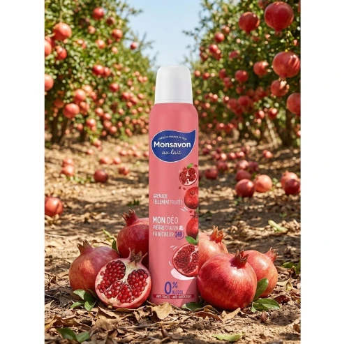 01 Déodorant Femme Mon Savon Au Choix  Fleur de Coton / Fleur de Cerisier / Grenade / Pêche / Fleur de Lotus, 200 ml , Produit d'Origine