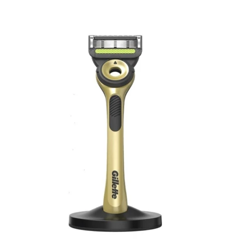 Gillette Labs Rasoir pour Homme à 5 Lames, Gold Edition, Barre Exfoliante, Produit d'Origine