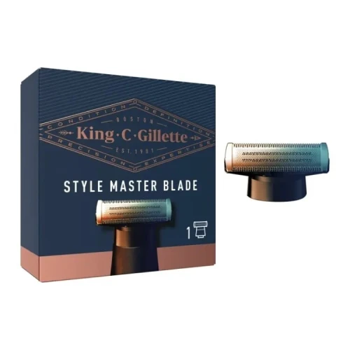 Pack 01 Tondeuse à Barbe Sans Fil 3 Sabot, Gillette King Styler Master + 01 Lame de Rechange, Produit d'Origine
