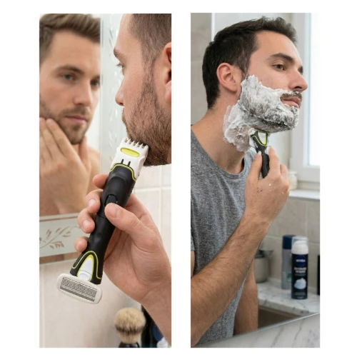 Rasoir et Tondeuse Electrique Wilkinson 2 en 1, Visage et Corps, Sword Hydro , Produit d'Origine