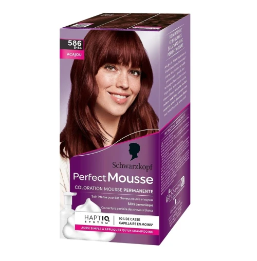 01 Coloration Cheveux Schwarzkopf Perfect Mousse Au Choix, Longue Durée -  Acajou 586 / Châtain Chocolat 465 / Châtain clair 600 / Noisette 668 / Blond 800, Produit d'Origine