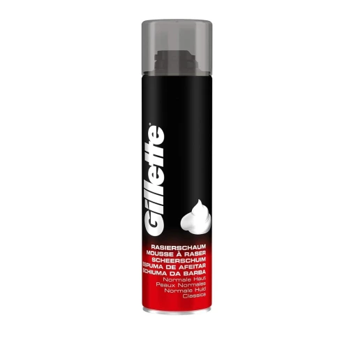 Gillette Mousse à Raser Homme XXL, Peaux Normales, Mousse Riche, Produit Original, 300 ml