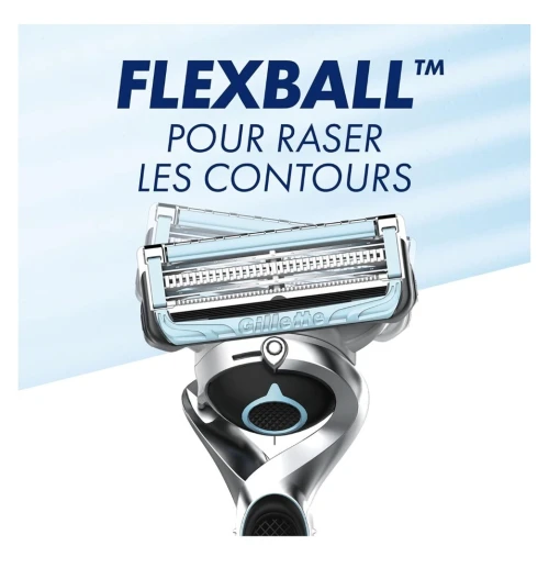 Gillette Rasoir Homme SkinGuard Sensitive, Flexball, Pour Peau Sensible, Produit d'Origine