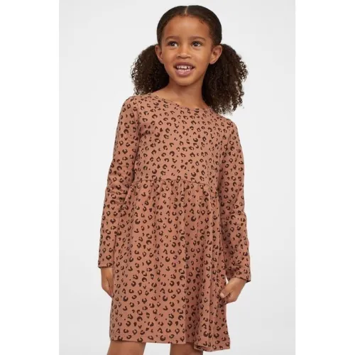 H&M Robe Fille À Manches Longues – Marron