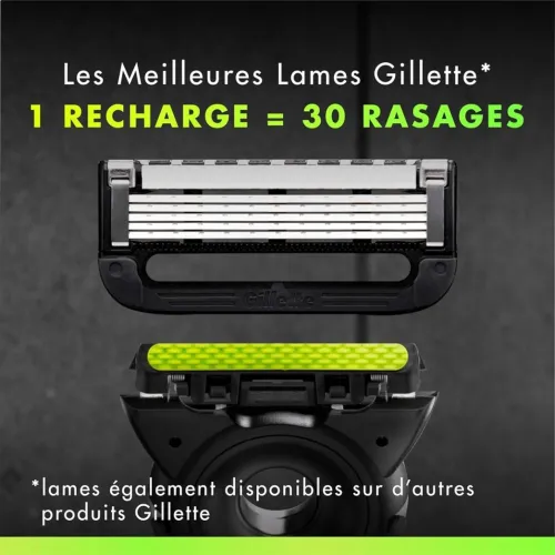 Gillette Labs Rasoir Pour Homme, 5 Lames,  Edition Neon Night - Avec Barre Exfoliante, Produit d'Origine