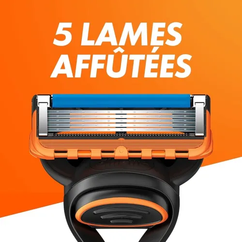 Gillette Pack Rasoir Homme Fusion 5 Lames + 02 Recharges, Produit Original