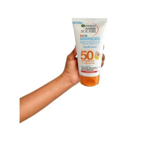 Protection Solaire Garnier,  Advanced Sensitive Kids IP 50+ 150 ml, Produit d'Origine