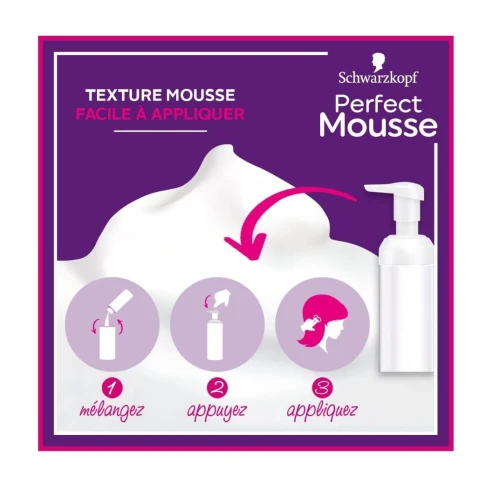 01 Coloration Cheveux Schwarzkopf Perfect Mousse Au Choix, Longue Durée -  Acajou 586 / Châtain Chocolat 465 / Châtain clair 600 / Noisette 668 / Blond 800, Produit d'Origine