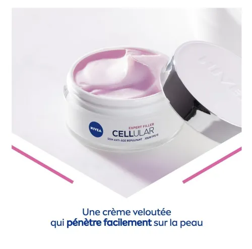 Soin Anti- Age Nivea Repulpant Jour, Cellular Expert Filler, Raffermissant Pour Peaux Mature, 50 ml, Produit d'Origine