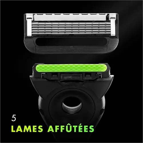 Gillette Labs Rasoir pour Homme à 5 Lames, Barre Exfoliante, Produit d'Origine