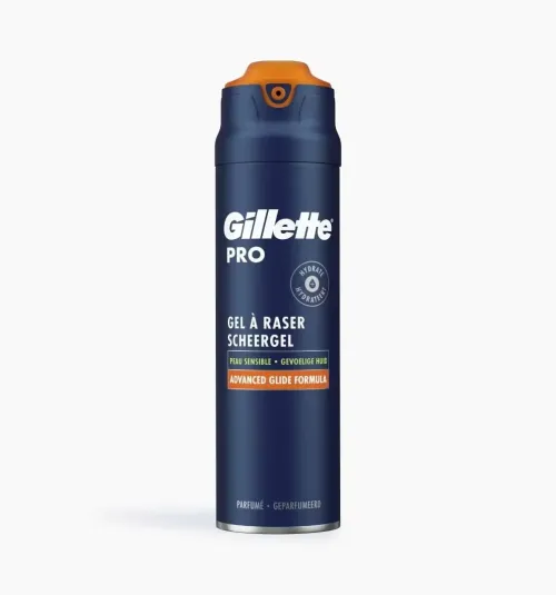 Gillette Pro Gel de Rasage Pour Homme, Rafraîchit La Peau et Hydrate  Les Poils du Visage, Produit Original, 200 ML
