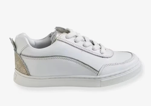 Vertbaudet Baskets Ananas Fille en Cuir, Produit Original,  Blanc