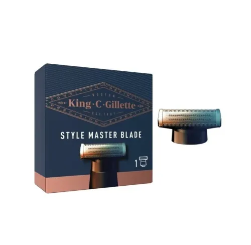 Pack 01 Tondeuse à Barbe Sans Fil 3 Sabot, Gillette King Styler Master + 01 Lame de Rechange, Produit d'Origine