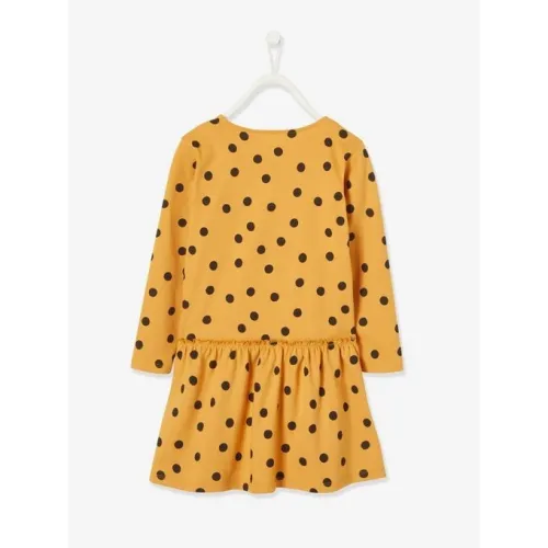 Verbaudet Robe Fille Manches Longues – Moutarde