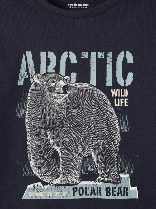 Vertbaudet Pack  de 2 T-Shirts Garçon,  la Forêt Enchantée, Bleu, Produit Original