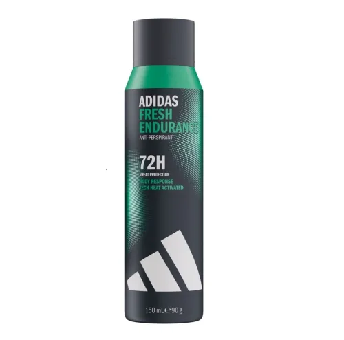 Déodorant Adidas Spray Homme, Fresh  Endurance Sport 72H, Anti-Transpirant, 150 ml, Produit d'Origine