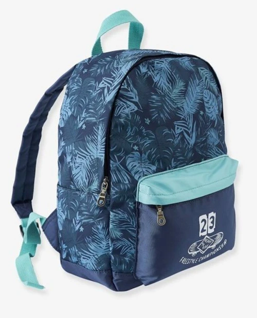 Vertbaudet Sac À Dos Enfant Motif Exotique, Bleu Canard, produit Original
