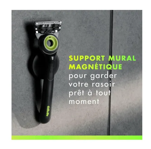 Gillette Labs Rasoir Pour Homme, 5 Lames,  Edition Neon Night - Avec Barre Exfoliante, Produit d'Origine