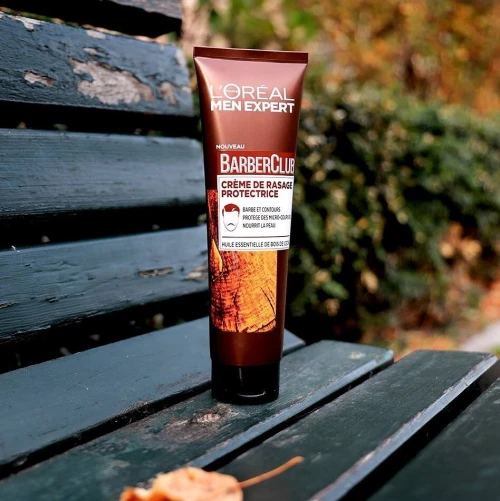 L'Oréal Paris Crème à Raser Barbe + Contours Barber Club Men Expert, 150 ml, Produit d'Origine