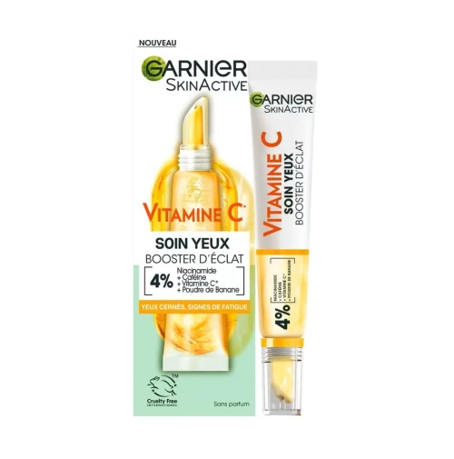 Soin Des Yeux Garnier Skin Active Booster D'éclat, Réduit Les Cernes & Signes De Fatigue, 15 ml, Produit d'Origine