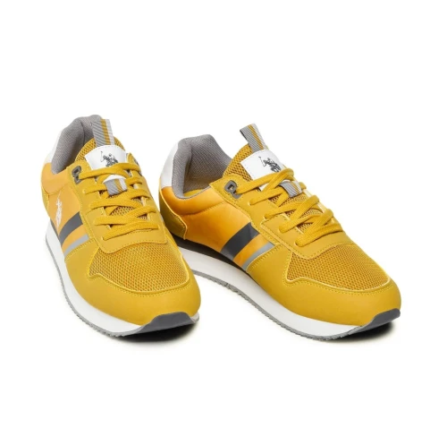 US POLO Baskets Homme - Running - Nobil006- Moutarde, Produit d'Origine