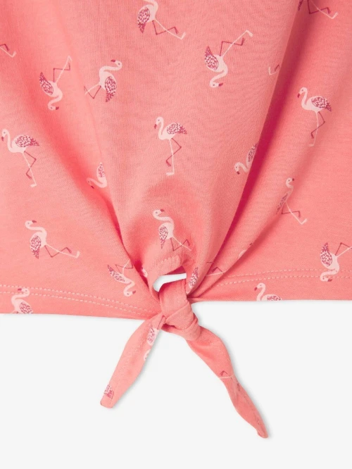 Vertbaudet Ensemble Fille T Shirt et Leggings mi mollets, Oeko-Tex, Rose Imprimé, Produit original