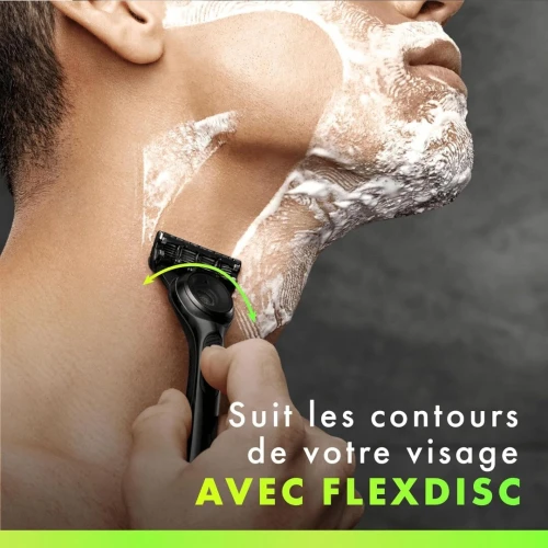 Gillette Labs Rasoir Pour Homme, 5 Lames, UEFA Champions League Spécial  , Avec Barre Exfoliante & Support Mural Magnétique, Produit d'Origine