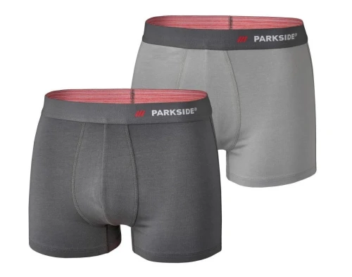 Pack de 02 Boxer Parkside Homme Stretch & Confort, Produit Original Gris et Gris Clair