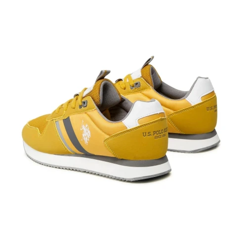 US POLO Baskets Homme - Running - Nobil006- Moutarde, Produit d'Origine