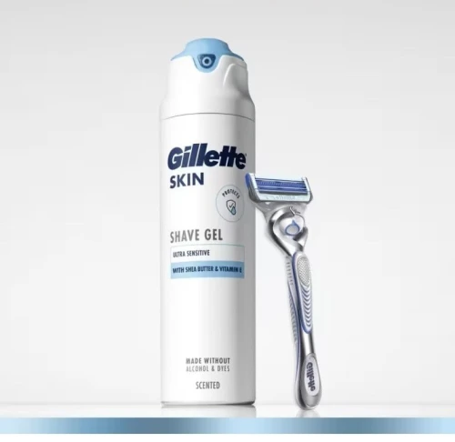 Gillette Skin Gel À Raser Peau Sensible, Skin Care, 200 ml, Produit Original