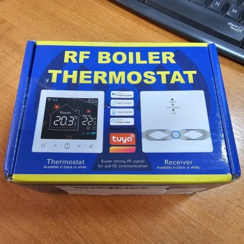 Thermostat connecté Wi-Fi sans fil  RF 433 1GHz portée 200m, compatible Google home. SmartLife,Tuya