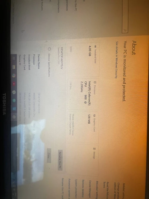 Toshiba Satellite Pro C650 | 4Go RAM | 500Go HDD | Windows 10 | Chargeur Inclus